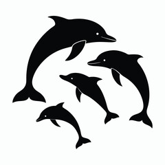 dolphin silhouette vector