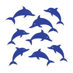 Fototapeta premium dolphin silhouette vector
