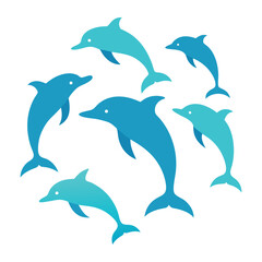 dolphin silhouette vector