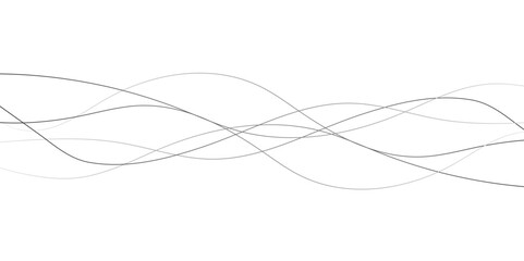 Abstract wavy stripes. Wave lines isolated white background. Waved lines for technology, digital, brochure, website, flyer design. Curve grey line. Vector