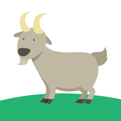 Playful Goat Vector Illustration for Design Use