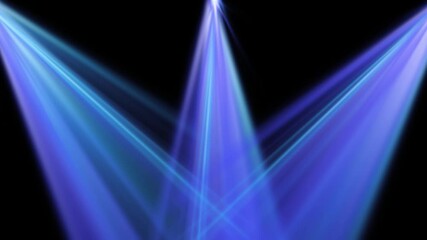 5 blue stage spotlight overlays on transparent backgrounds in seamless loops.