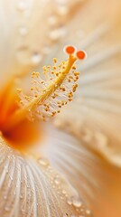 Fototapeta premium Tropical hibiscus flower closeup.
