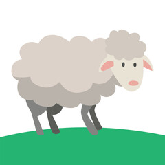 Serene Sheep Vector Illustration for Farm Design