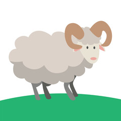 Serene Sheep Vector Illustration for Farm Design