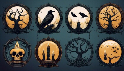 モダンでシンプルなハロウィンポストカードmodern and simple halloween postcard