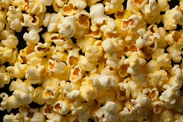 Close Up of Buttery Popcorn: A Textural Delight