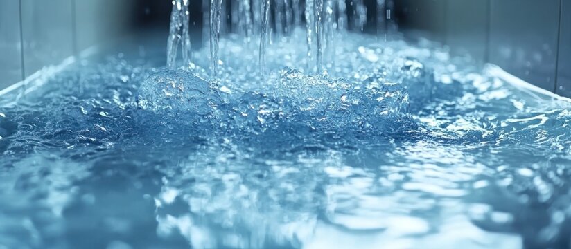 Water Droplets Falling on a Surface