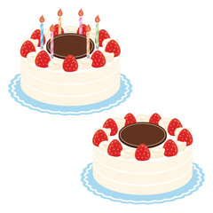 苺のデコレーションケーキセット