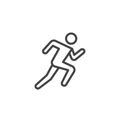 Person running line icon