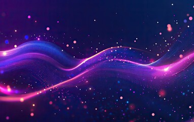 Obraz premium Abstract Wave of Light and Particles