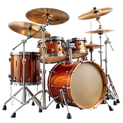 Fototapeta premium High-Resolution PNG Image of a Drum Kit Isolated on a White Background for Digital and Graphic Applications