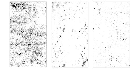  Distress illustration simply place over object, Set of Black and white grunge. Distress overlay texture. 