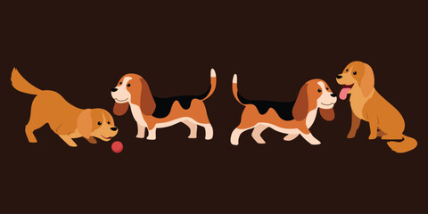 Assorted Dog Styles Vector Art Collection
