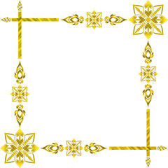 Luxury Corner Golden Border Pattern Frame