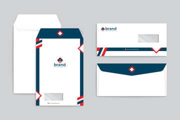 Red and black color envelope design