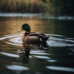 Fototapeta premium duck on the lake