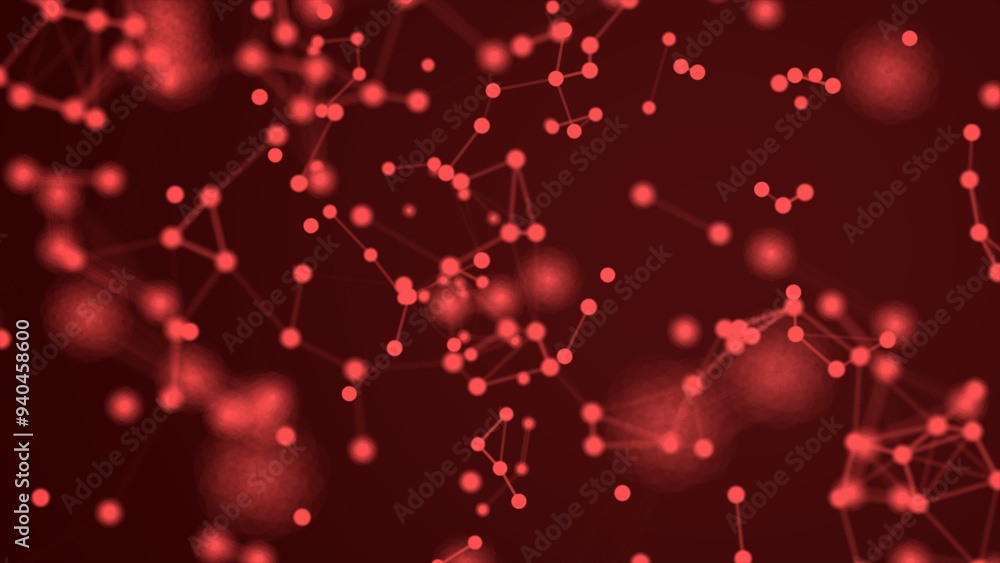 Poster digital plexus abstract technology. abstract background with motion plexus of dots and lines. digita