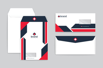 Modern  envelope design black and red color