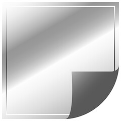 Silver Rectangle Label Aluminium Foil Sticker 