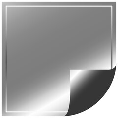 Silver Rectangle Label Aluminium Foil Sticker 