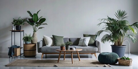 Soft shades of misty blue and gentle green evoke a sense of serenity, blending seamlessly with natural textures and earthy accents.