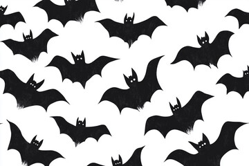 Halloween bats silhouettes