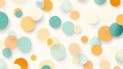 Serene Minimalist Geometric Pattern with Circles and Lines in Soft Pastel Tones on Solid Background for Modern Social Media and Web Design