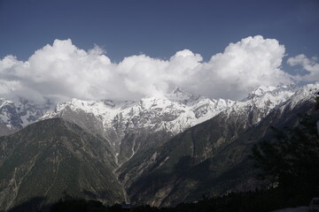 Kinnaur Kailash at dusk, Kalpa, Kinnaur district, Himachal Pradesh, Himalayas, India