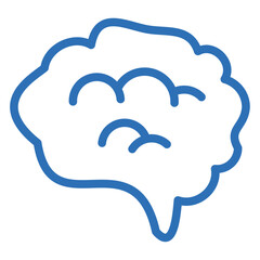 脳のアイコンのイラスト。編集可能な線ベクターデータ