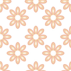 seamless floral pattern in orange color 