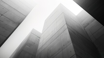 Minimalism architectural concept wallpaper: showcasing clean lines, simple geometries, and a monochromatic palette, emphasizing modernity and simplicity through sleek composition and minimal elements