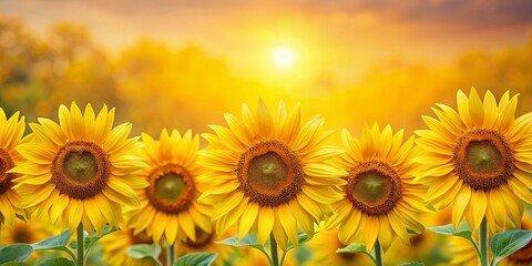 Fototapeta premium Vibrant yellow sunflowers in a beautiful artistic arrangement , sunflowers, yellow, art, beautiful, vibrant, nature, floral, garden