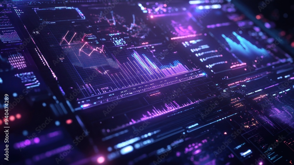 Poster Abstract Digital Interface with Glowing Graphs and Data