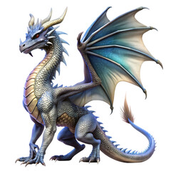 Obraz premium Fairytale dragon isolated on transparent background