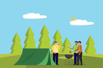 Traveling concept. Colored flat vector illustration isolated.	