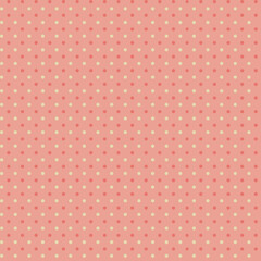 Cute delicate geometric seamless pattern Simple rustical style Small red yellow cream polka dots Pink peach background