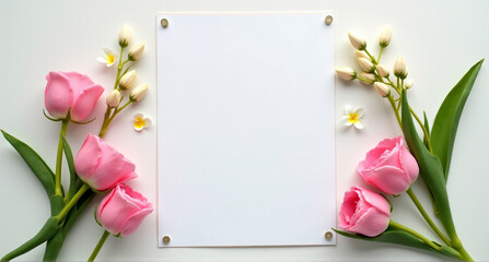 note paper with flowers