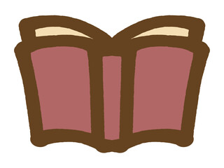 かわいい落書き風本のイラスト素材