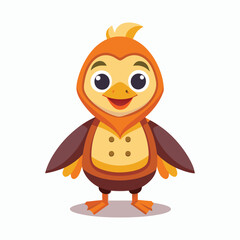 vector funny duck illustration