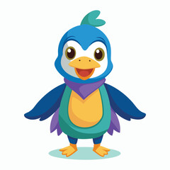 vector funny duck illustration