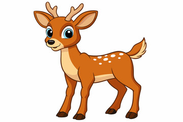 Cute deer cartoon vector illustration