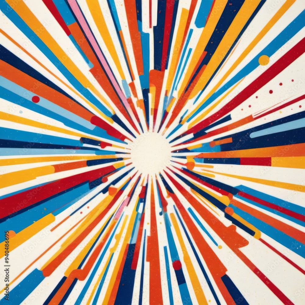 Poster abstract background burst colorful lines dots are different an a