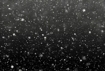 Obraz premium Detailed Snowfall Overlay Image Isolated on Black Background Perfect for Dynamic Visual Effects