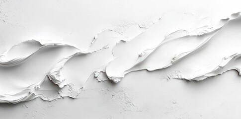 Obraz premium Abstract White Paint Swirls on a White Background