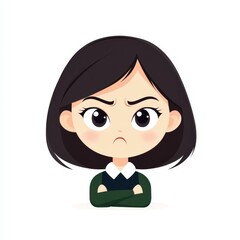 A stunning Asian woman radiates strength and grace, her fierce gaze full of powerful spirit and confidence.