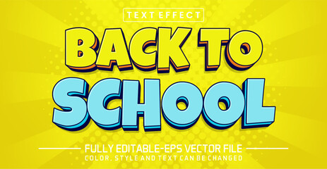 Back to school Text effect editable