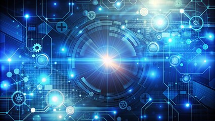 Obraz premium Abstract background of various technological concepts, technology, digital, innovation, future, science, internet