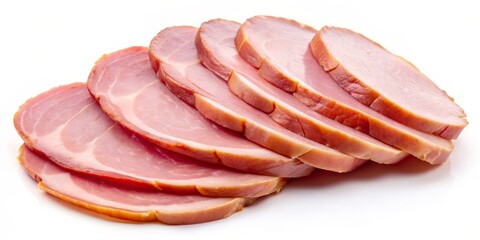 Close-up of Sliced Smoked Ham, Food Photography, Meat Slices, Ham, Smoked Ham, Delicious Ham