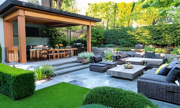 Backyard Oasis with Outdoor Kitchen